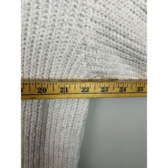 Sweaters for Women V Neck Long Sleeve Pullover Knit Top Ivory - Picture 3 of 8